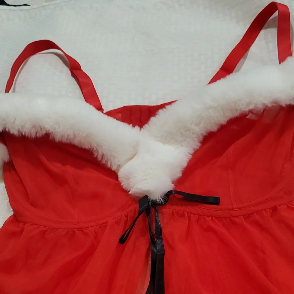 Adore Me Claussine Babydoll  Scarlet and Snow Chemise